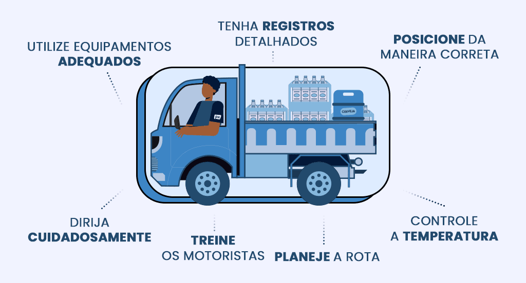 Dicas no transporte de bebidas e cuidados